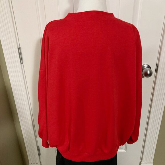 VINTAGE Red plus size monogrammed letter P sweatshirt ~ Paisley 2X XXL 3X top - Picture 12 of 12